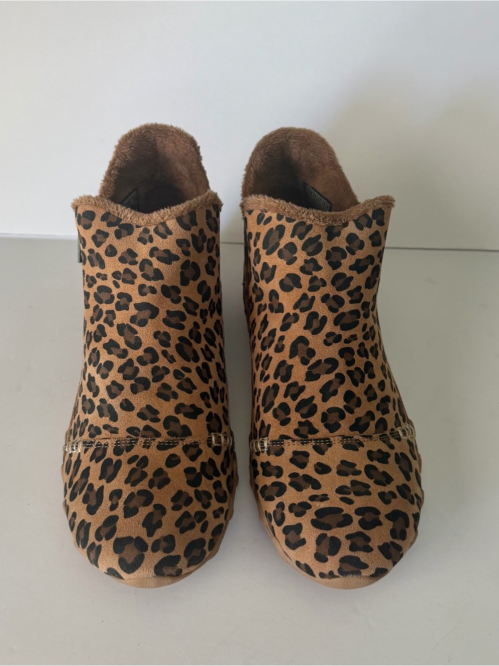 SKECHERS BIKER EARTHY CHIC Women`s Size 11 Leopard Print Bootie - Picture 1 of 9